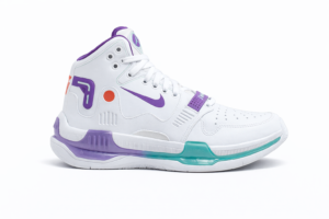 Bota Air Jordan Branco/lilas/verde