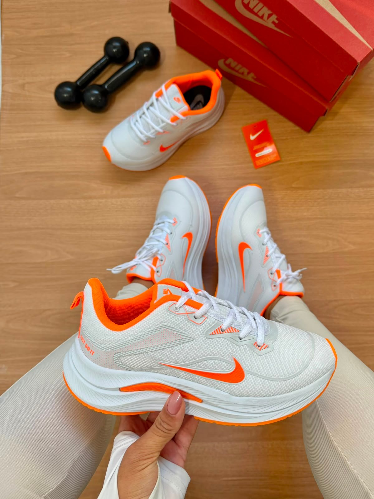 S19 JUST DO IT - Branco/laranja - Imagem 2