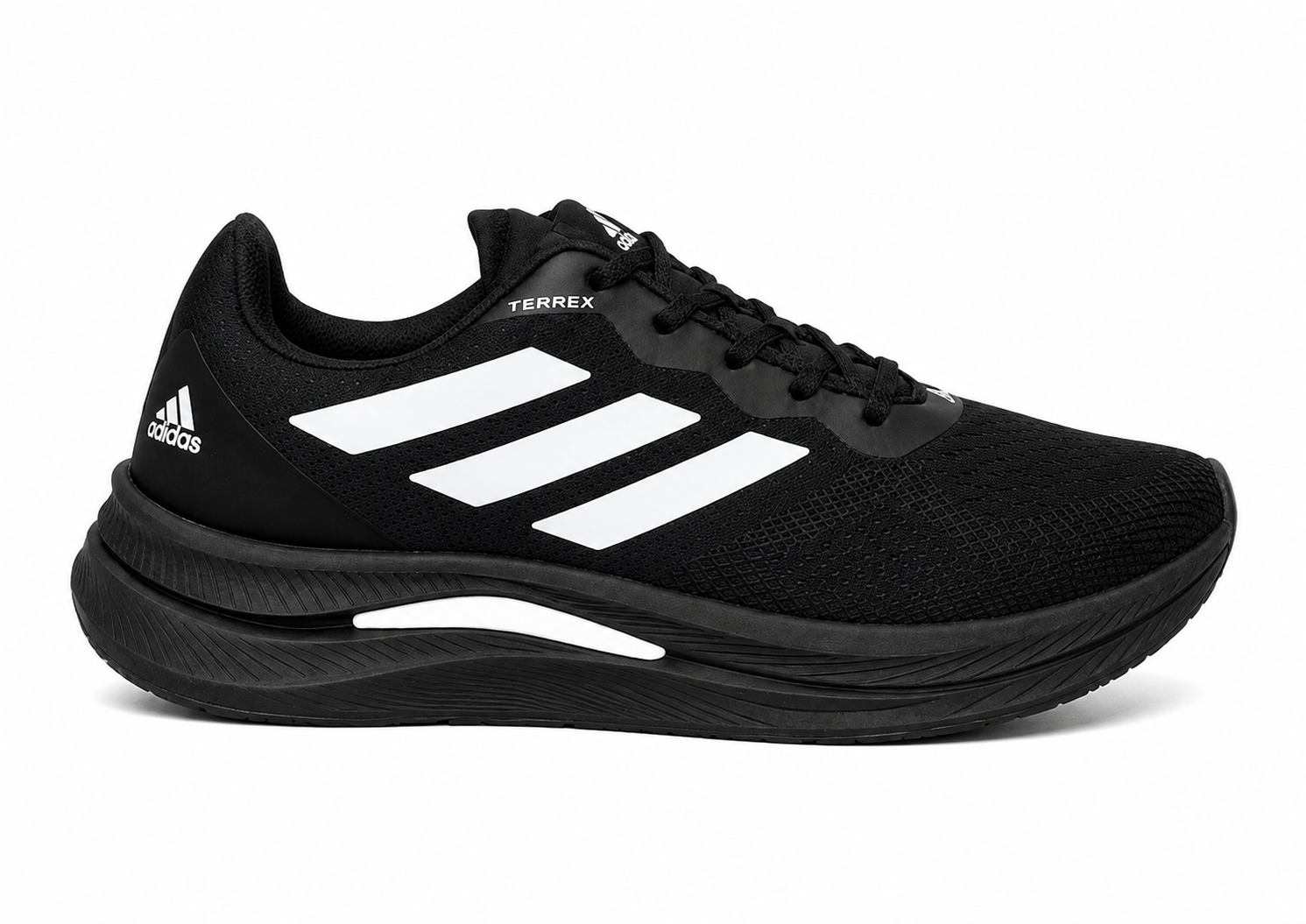Tenis Addas Adulto Preto/Preto/ Branco (1 linha)
